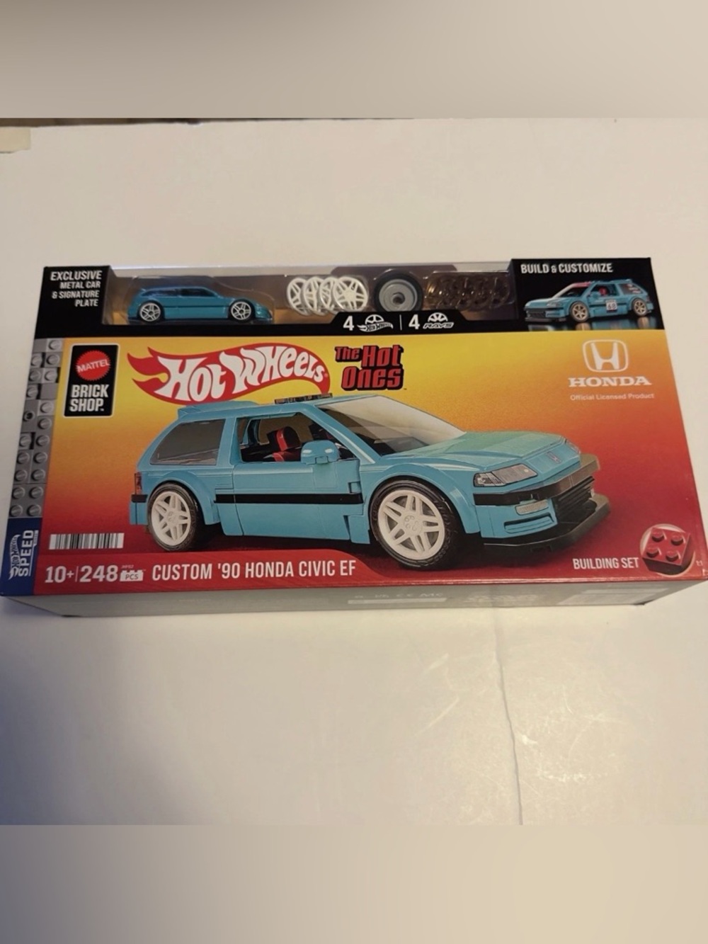 Mattel Hot Wheels Brick Shop Custom '90 Honda Civic EF The Hot Ones Speed Series